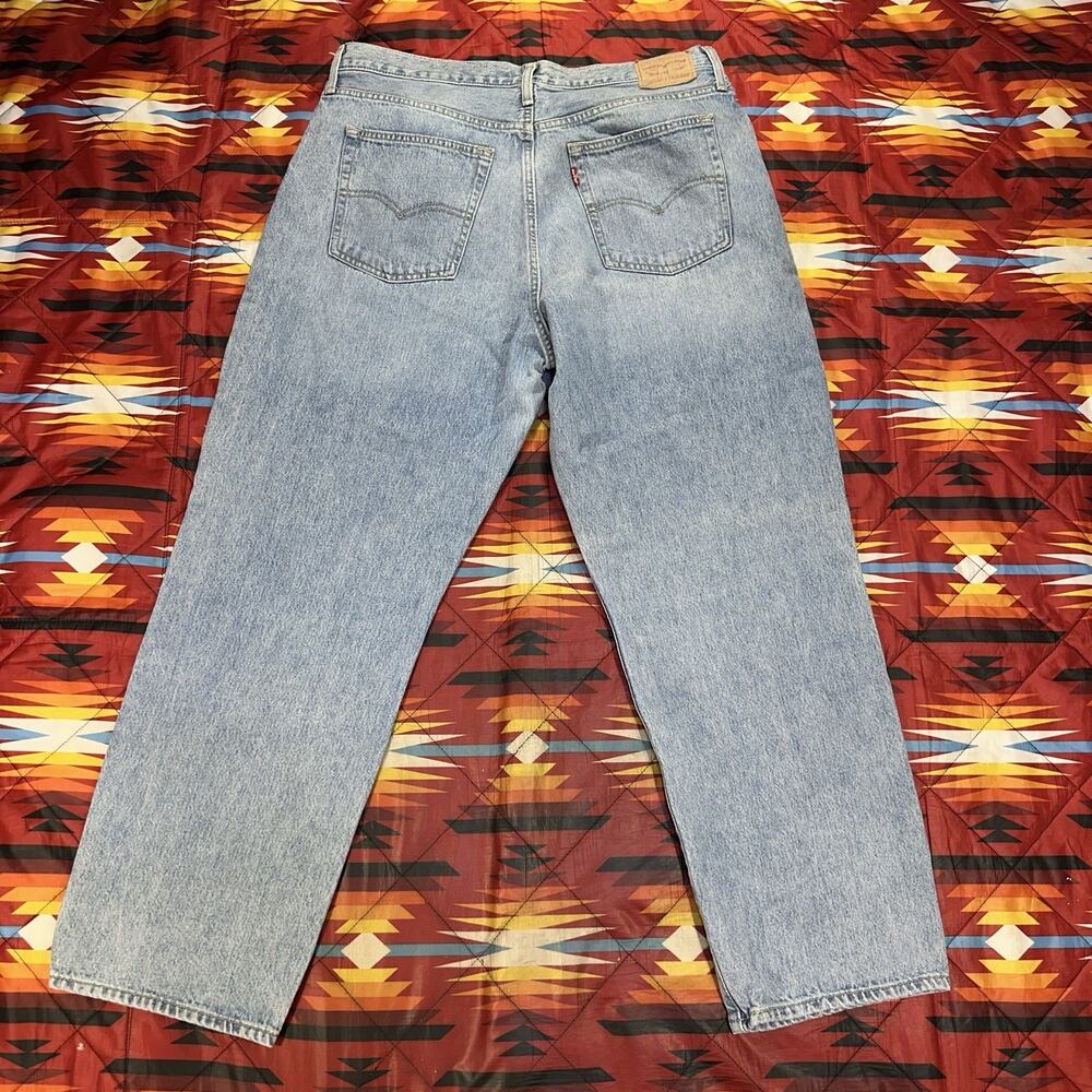 Levi's '94 BAGGY Blue Jeans Women’s Sz 34x30 Blue Relaxed Straight Denim Zip Fly - Picture 10 of 12